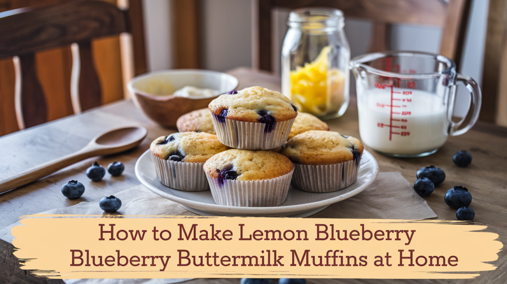 How to Make Lemon Blueberry Buttermilk Muffins at Home