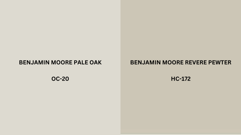 pale oak vs revere pewter