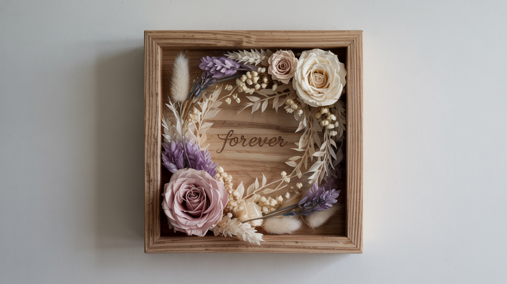 shadow box for dried flowers